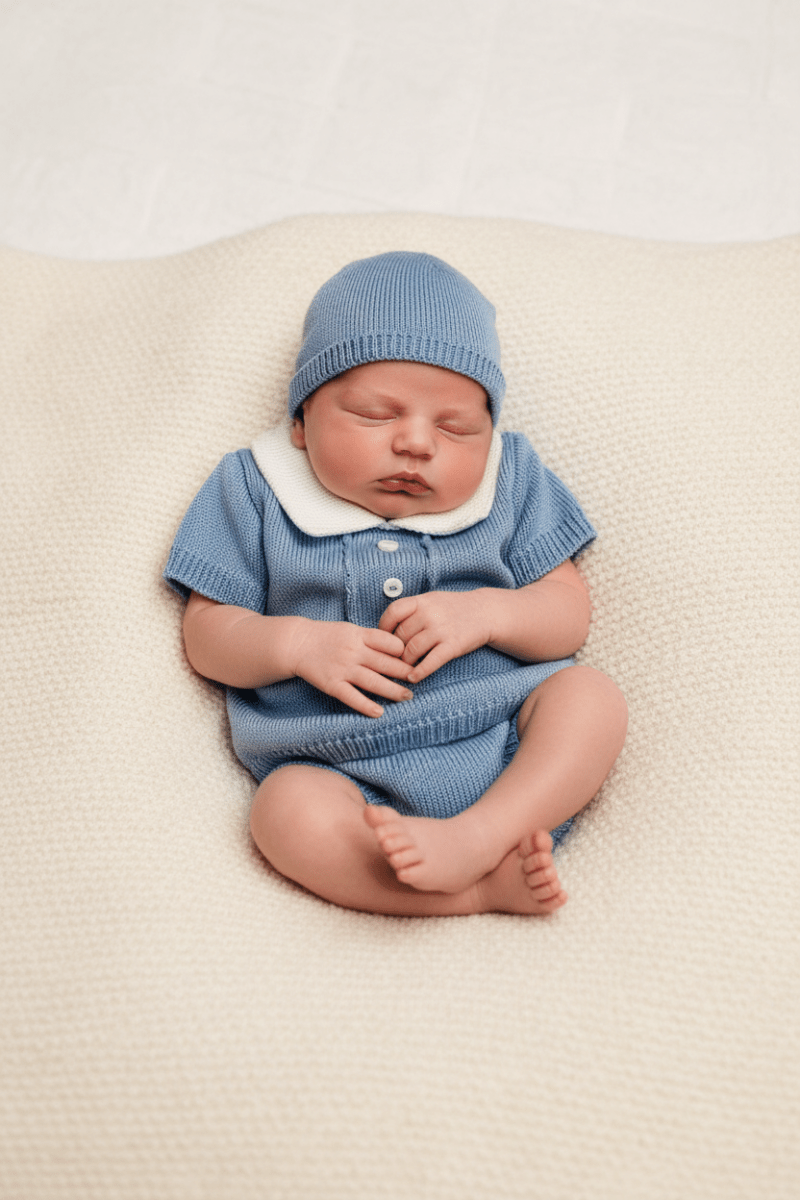 Pagliaccetto Celeste Filo Cotone 1800 - Piccole Canaglie - PC26352