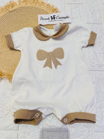 Pagliaccetto fiocco beige 32107 - Piccole Canaglie - PC26544