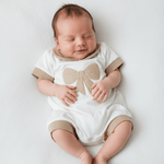 Pagliaccetto fiocco beige 32107 - Piccole Canaglie - PC26544