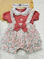 Pagliaccetto Fiocco Fiori Lampone Ng3540 - Piccole Canaglie - PC25243