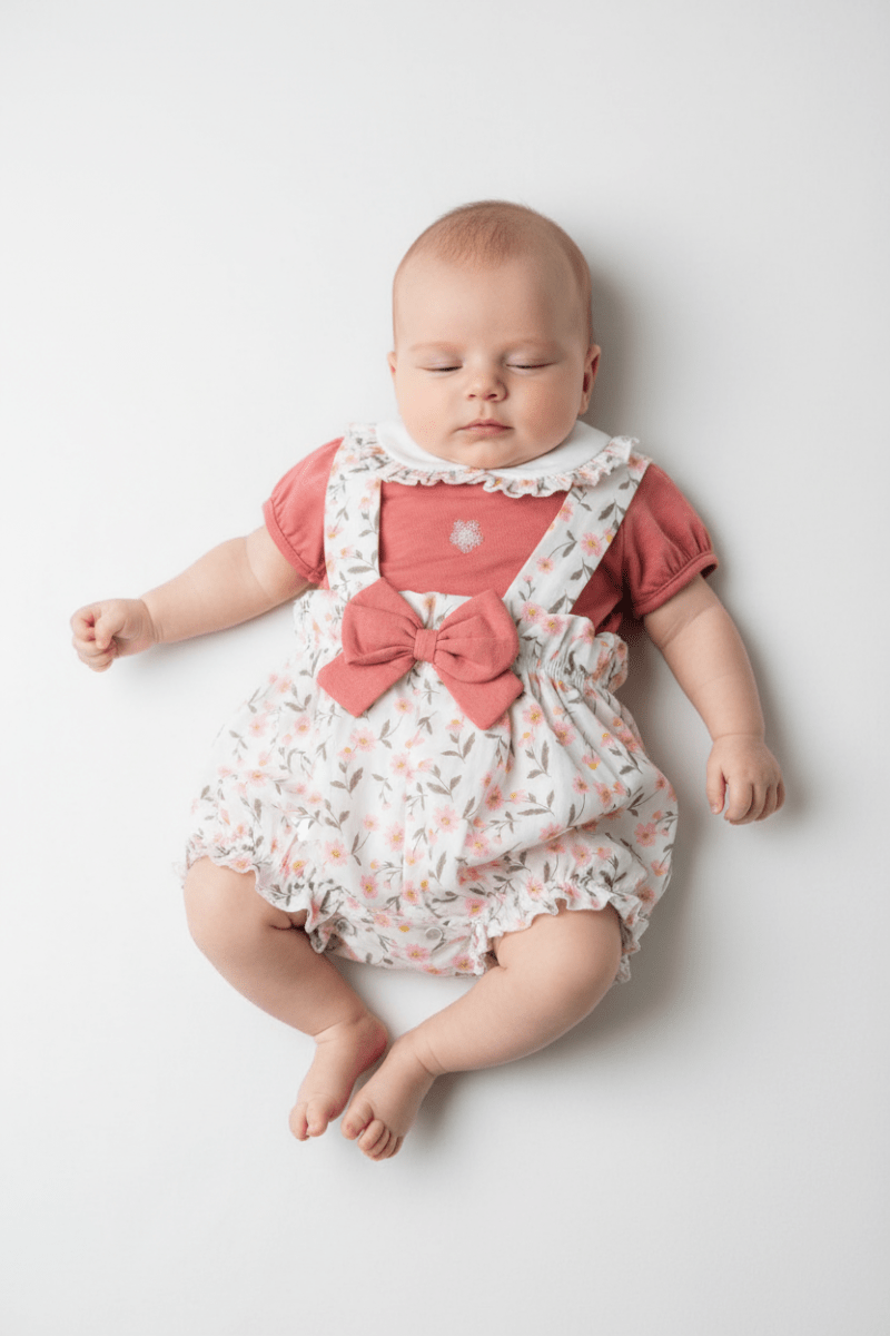 Pagliaccetto Fiocco Fiori Lampone Ng3540 - Piccole Canaglie - PC25243