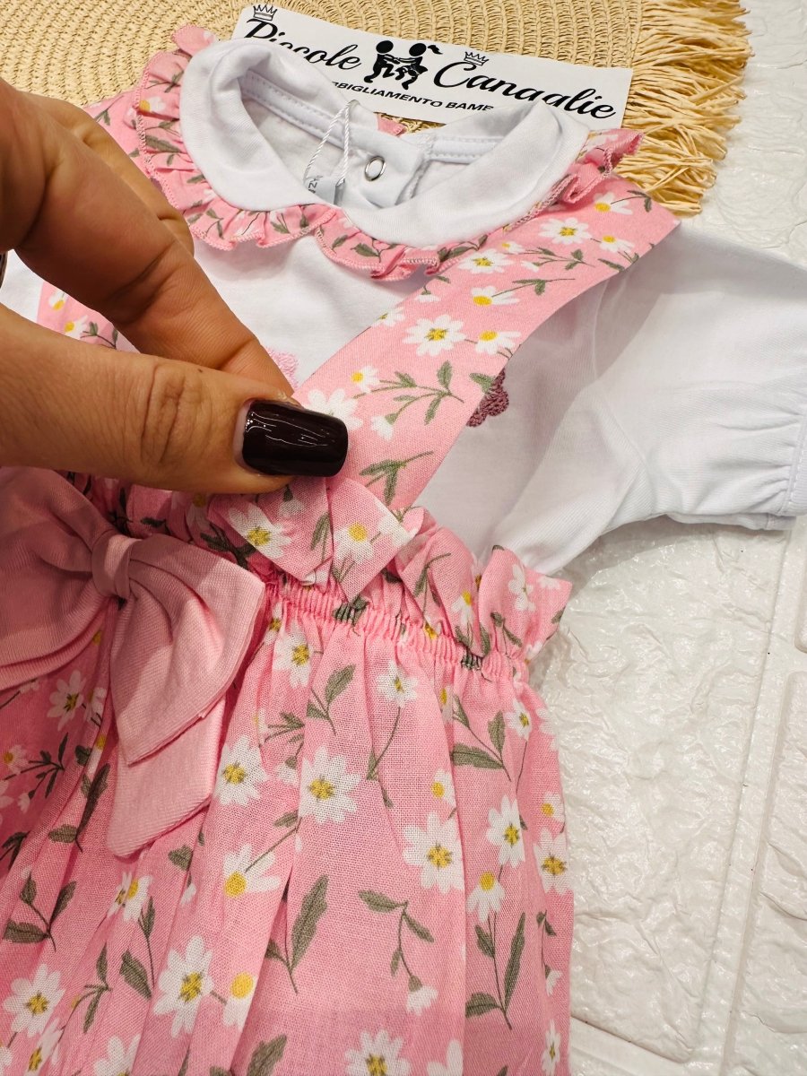 Pagliaccetto Fiocco Fiori Rosa Ng3540 - Piccole Canaglie - PC25246