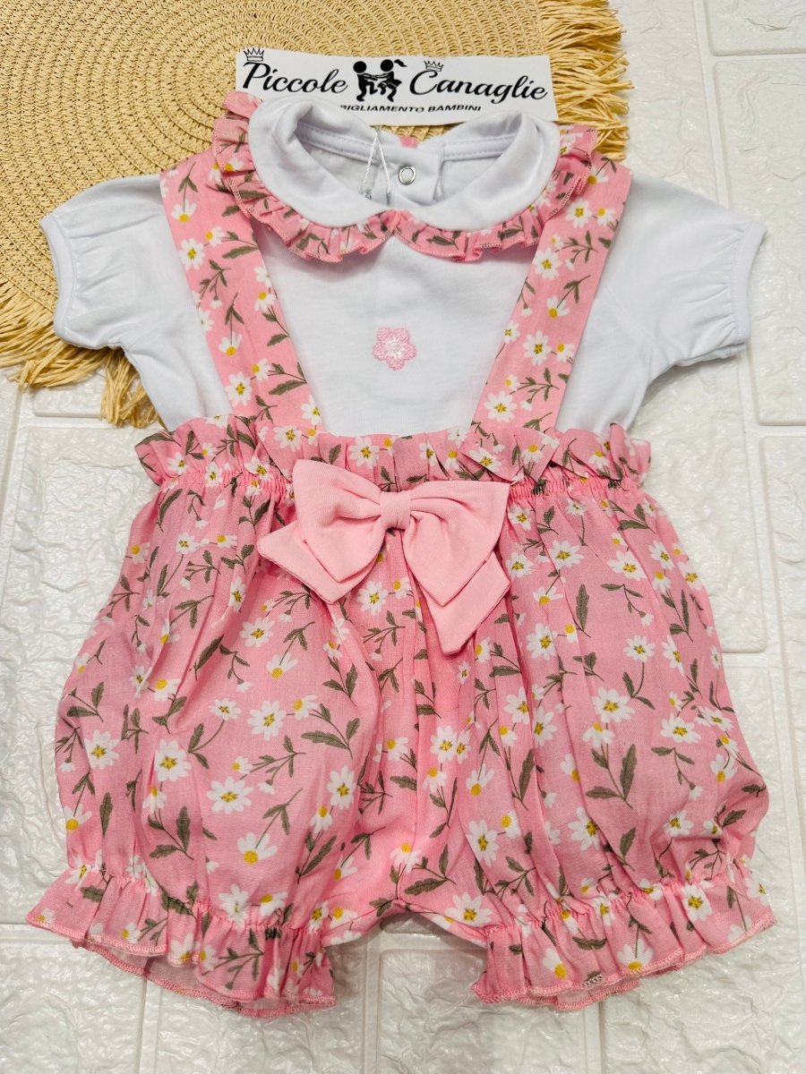 Pagliaccetto Fiocco Fiori Rosa Ng3540 - Piccole Canaglie - PC25246