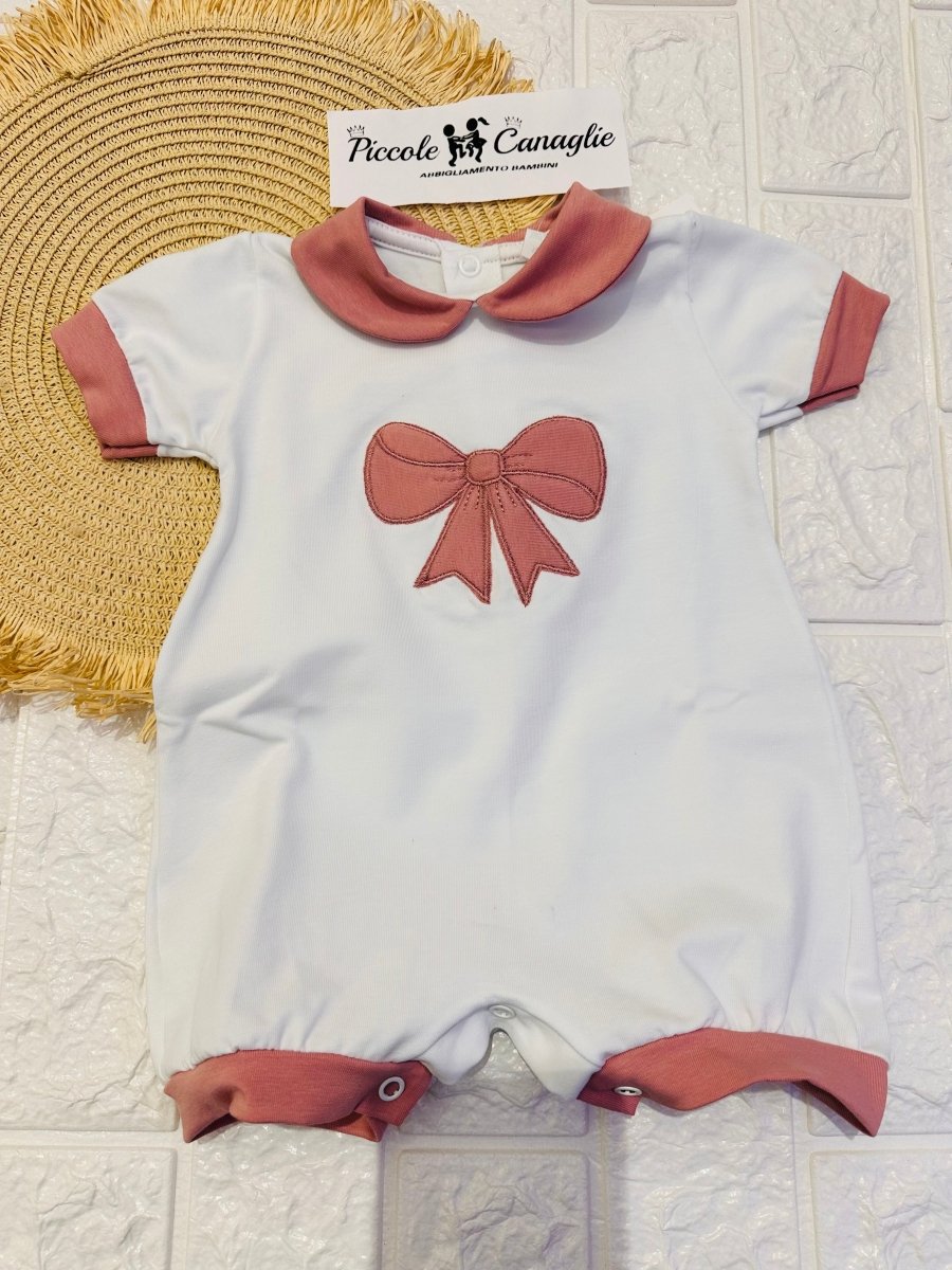 Pagliaccetto fiocco rosa antico 32107 - Piccole Canaglie - PC26541