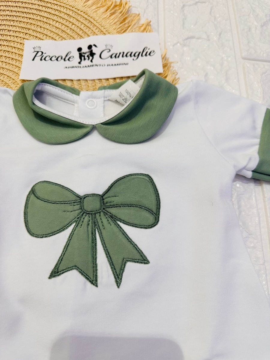 Pagliaccetto fiocco verde 32107 - Piccole Canaglie - PC26547