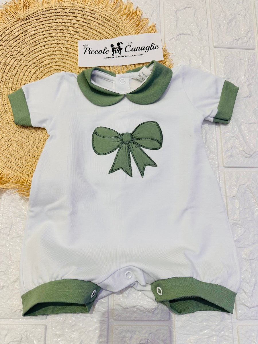 Pagliaccetto fiocco verde 32107 - Piccole Canaglie - PC26547