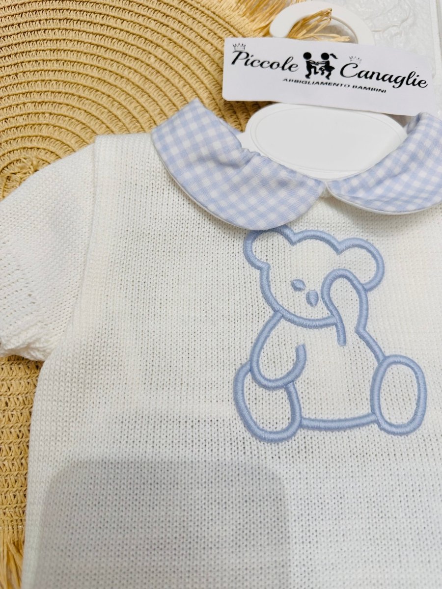 Pagliaccetto In Filo Orso Celeste 261160 - Piccole Canaglie - PC26847