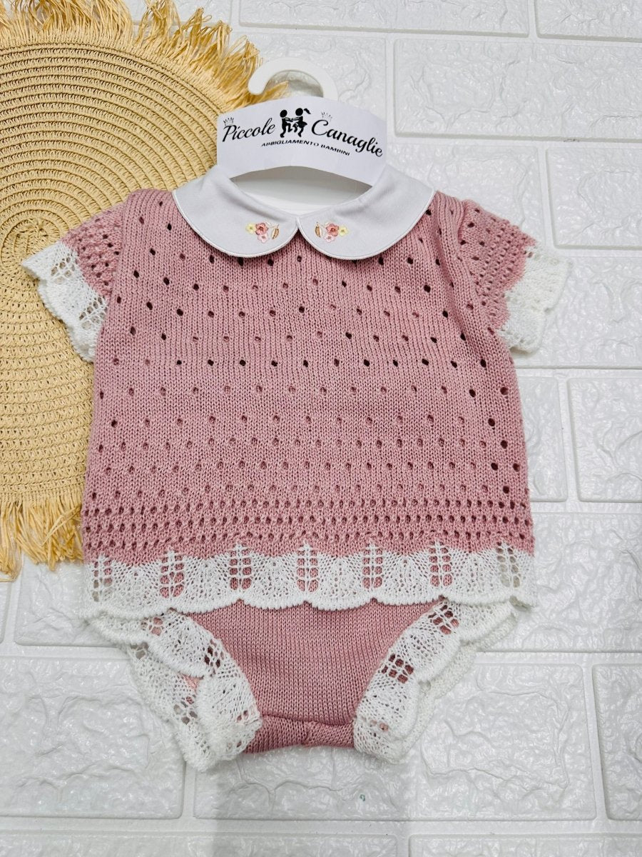 Pagliaccetto In Filo Rosa Antico 261163 - Piccole Canaglie - PC26851