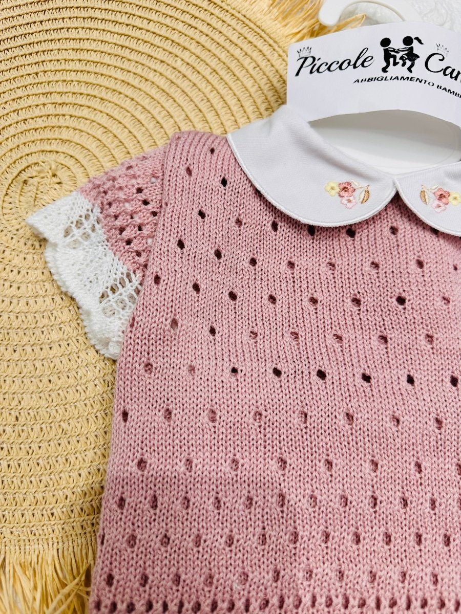 Pagliaccetto In Filo Rosa Antico 261163 - Piccole Canaglie - PC26851