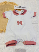 Pagliaccetto orso fiocco rosa antico 32101 - Piccole Canaglie - PC26559