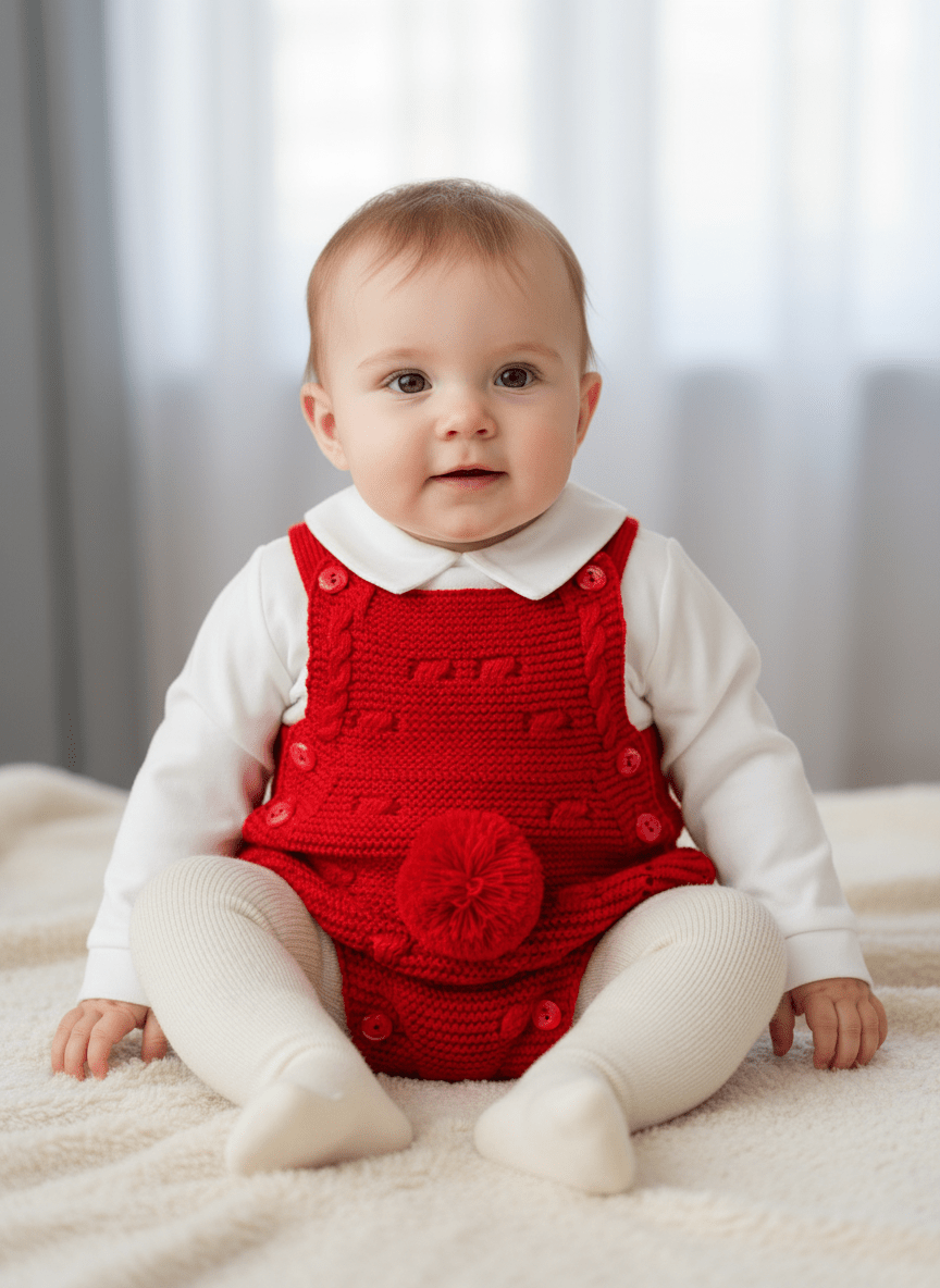 Pagliaccetto Rosso Pon Pon - Piccole Canaglie - PC23954