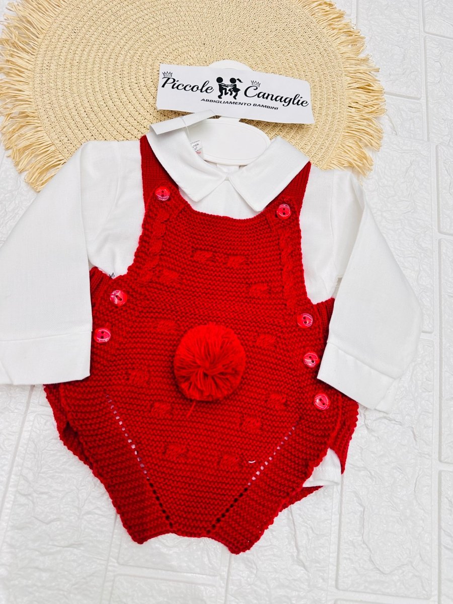 Pagliaccetto Rosso Pon Pon - Piccole Canaglie - PC23954