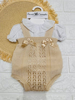 Pagliaccetto Salopetta In Filo Begie Neoanta 261156 - Piccole Canaglie - PC26850