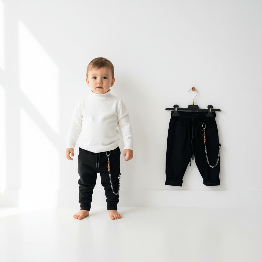 Pantalaccio nero Bimbo mesi - Piccole Canaglie - PC22986