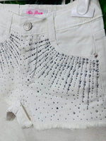 Pantaloncino Bianco Strass - Piccole Canaglie - PC28385