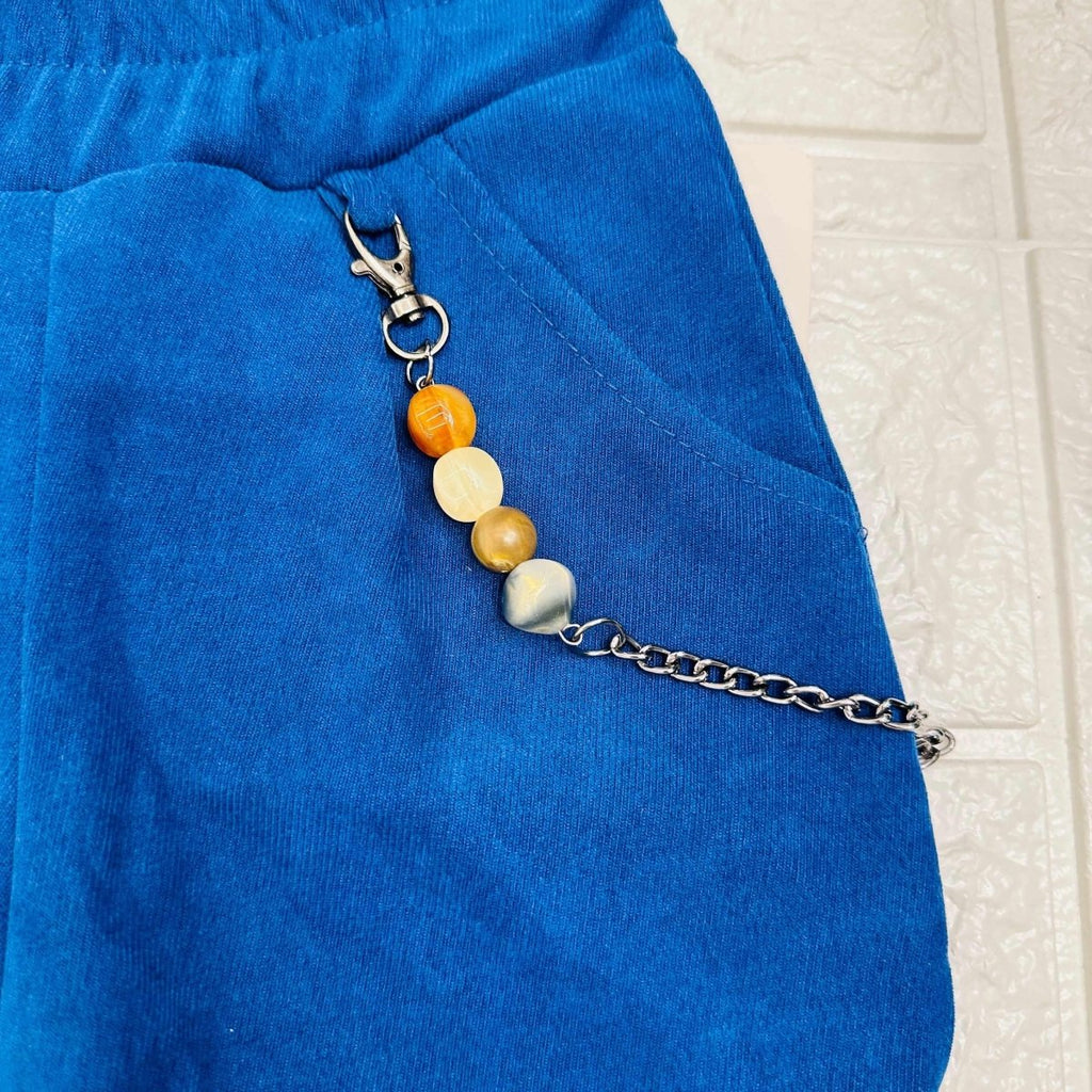 Pantalone camoscio Blu - Piccole Canaglie - PC21071