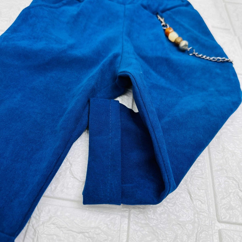 Pantalone camoscio Blu - Piccole Canaglie - PC21071