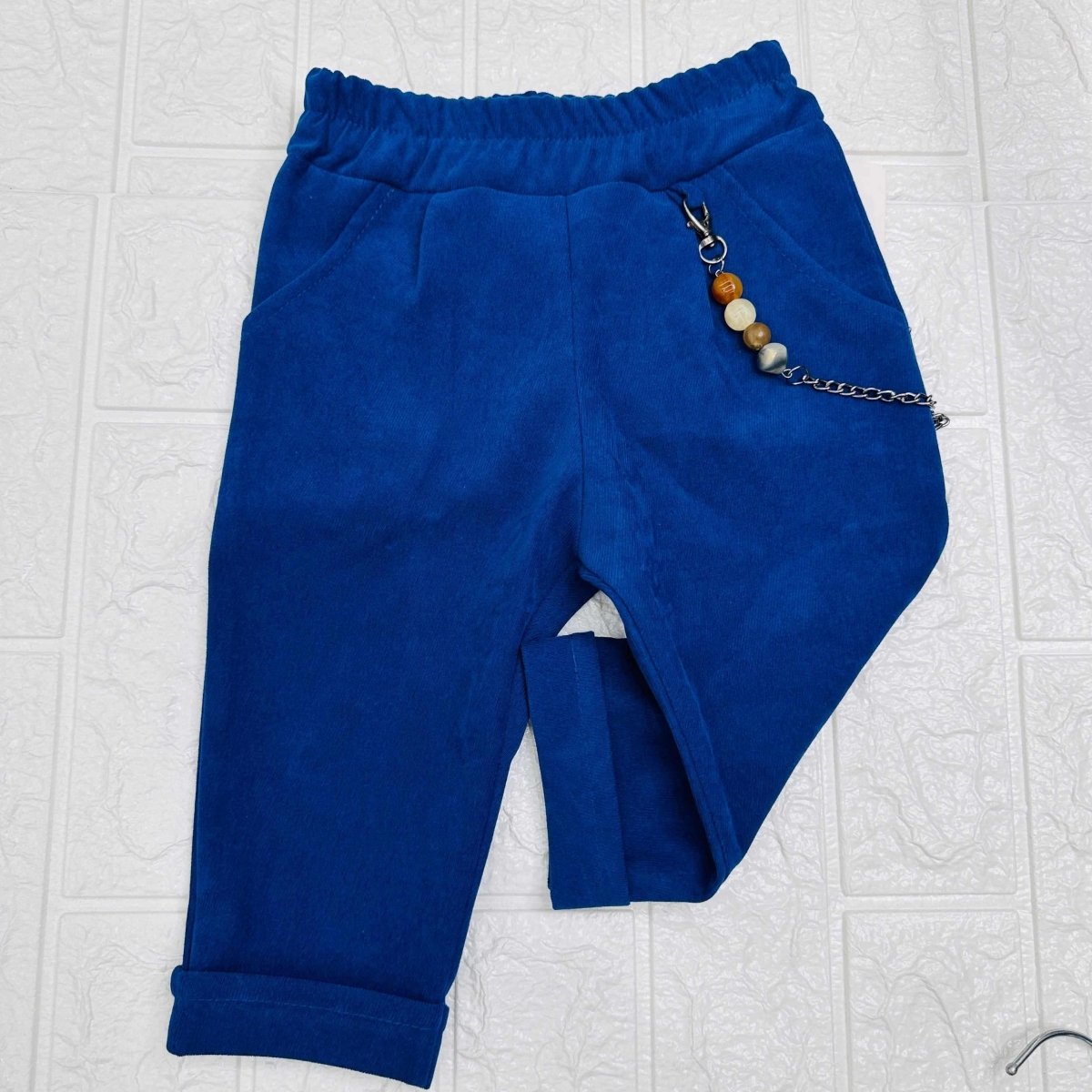 Pantalone camoscio Blu - Piccole Canaglie - PC21071