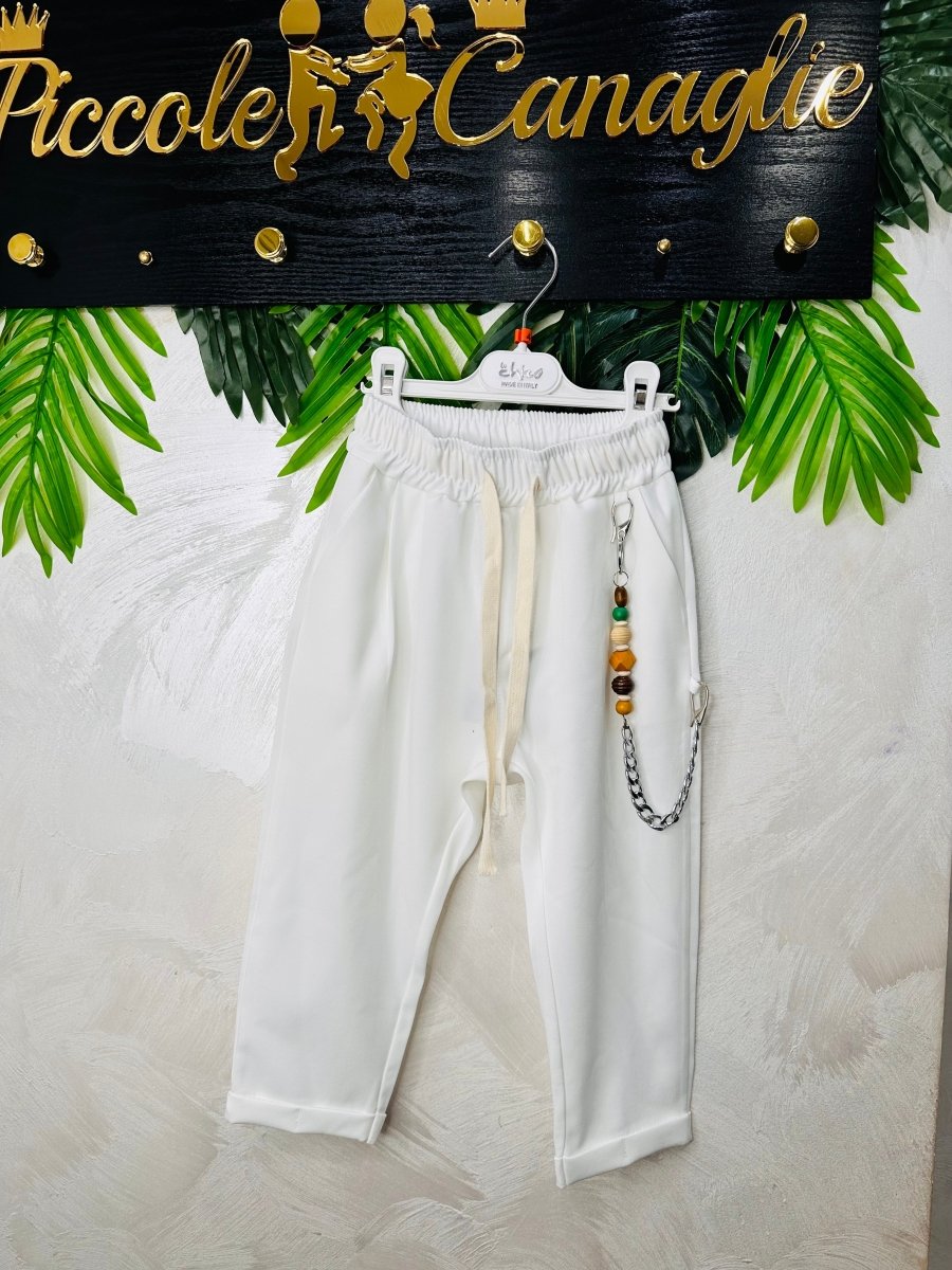 Pantalone Capri Bianco - Piccole Canaglie - PC26302