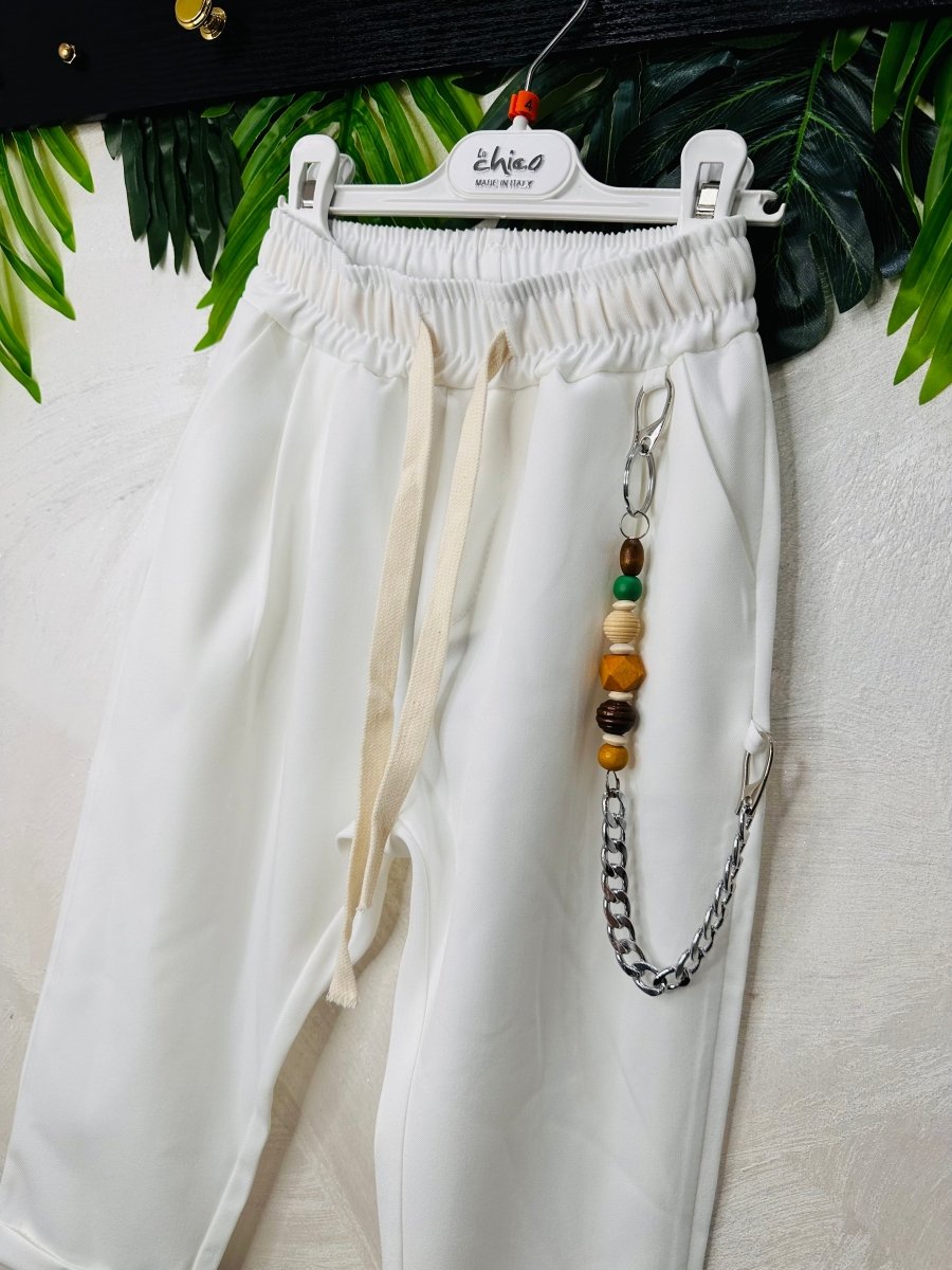 Pantalone Capri Bianco - Piccole Canaglie - PC26302