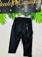 Pantalone Capri Nero 25380 - Piccole Canaglie - PC25485