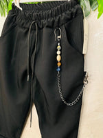Pantalone Capri Nero 25380 - Piccole Canaglie - PC25485