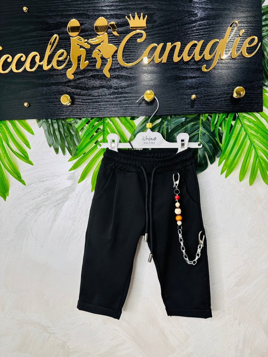 Pantalone Capri nero 8808 - Piccole Canaglie - PC26227
