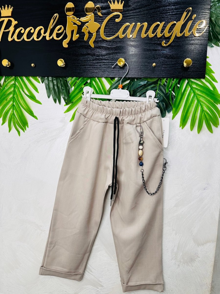 Pantalone Capri Tortora 25380 - Piccole Canaglie - PC25492