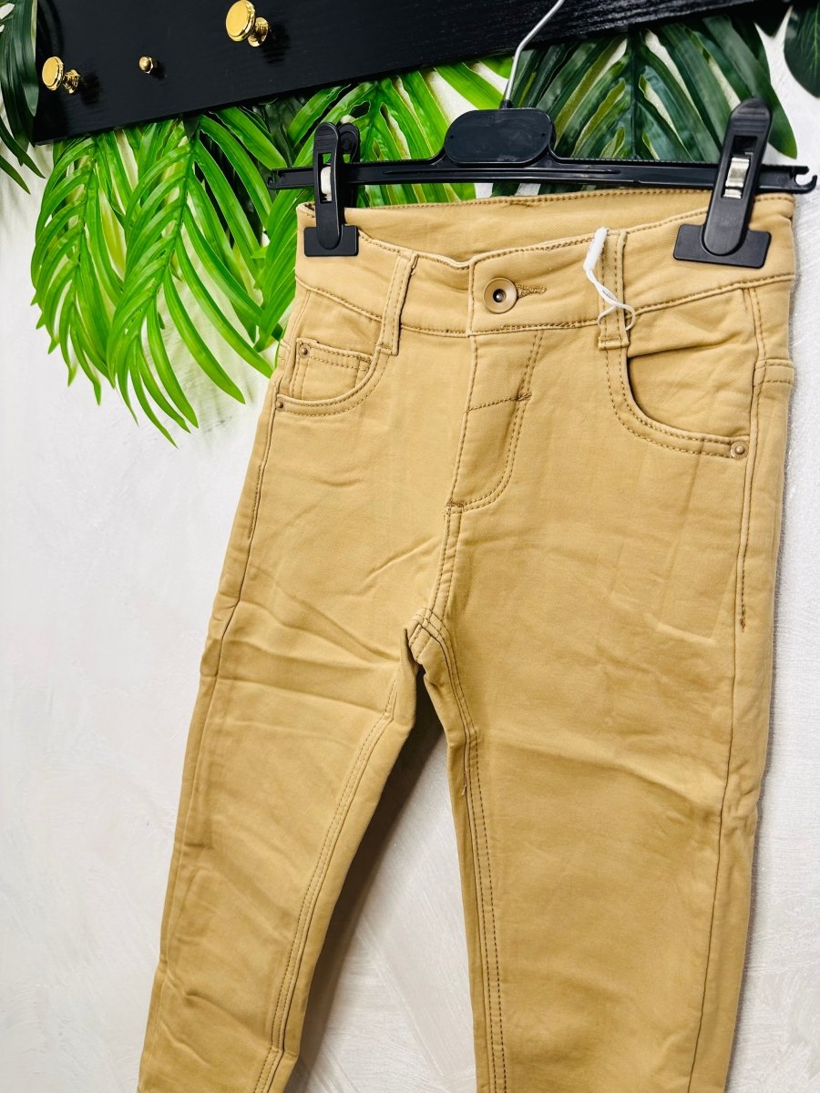 Pantalone caramello felpato - Piccole Canaglie - PC24664