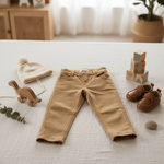 Pantalone caramello felpato - Piccole Canaglie - PC24664