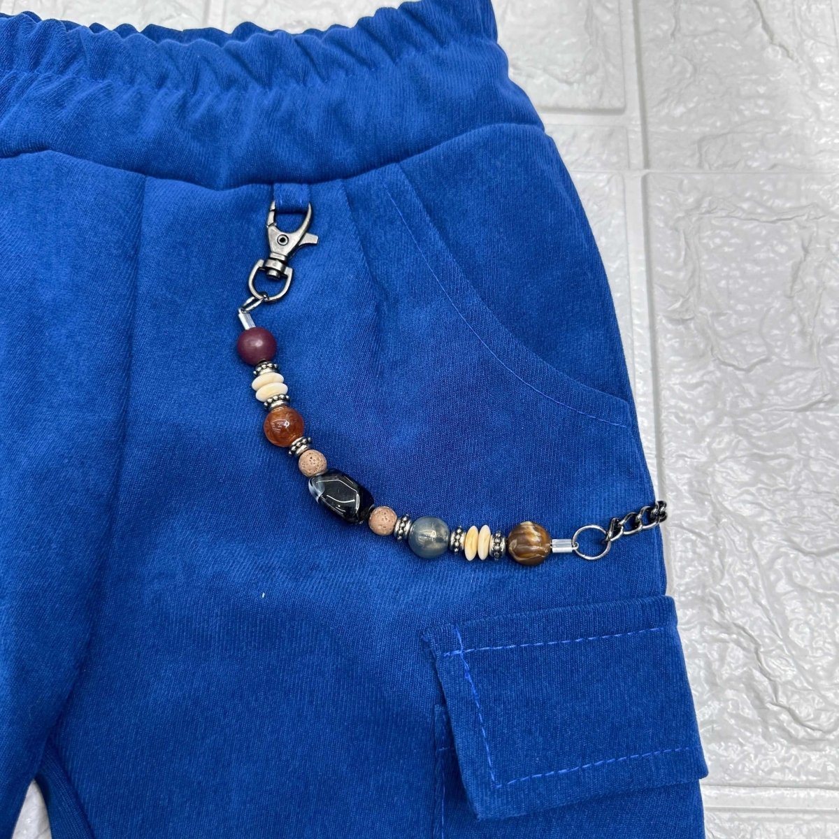 Pantalone cargo Camoscio Blu - Piccole Canaglie - PC21066