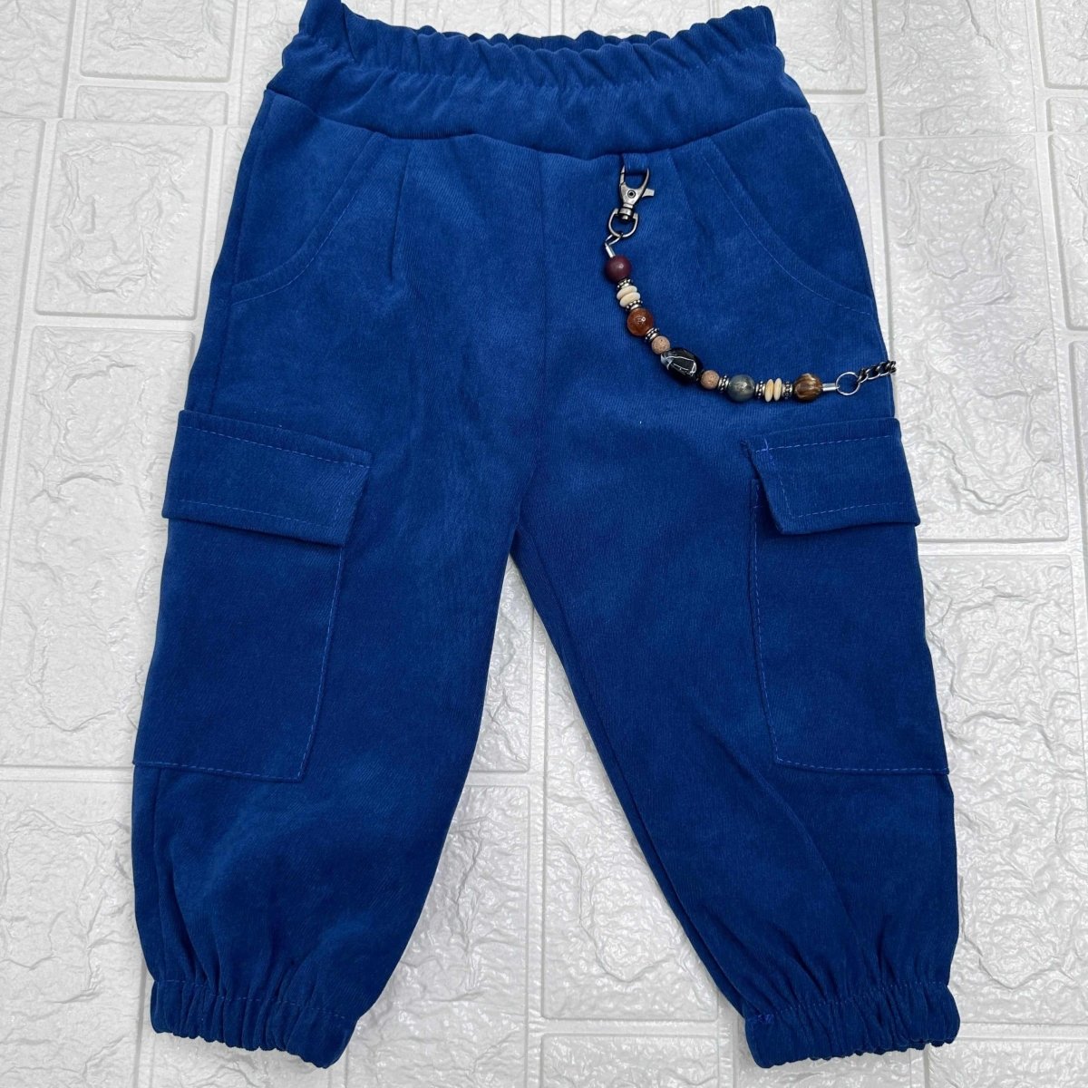 Pantalone cargo Camoscio Blu - Piccole Canaglie - PC21066