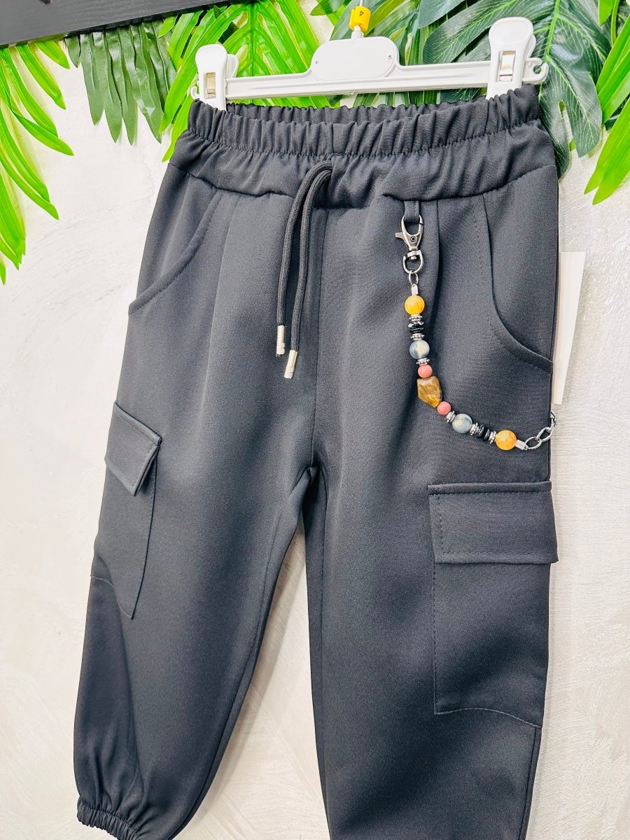 Pantalone Cargo Nero 2466 - Piccole Canaglie - PC25498