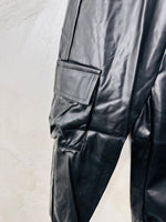 Pantalone ecopelle cargo - Piccole Canaglie - PC24099