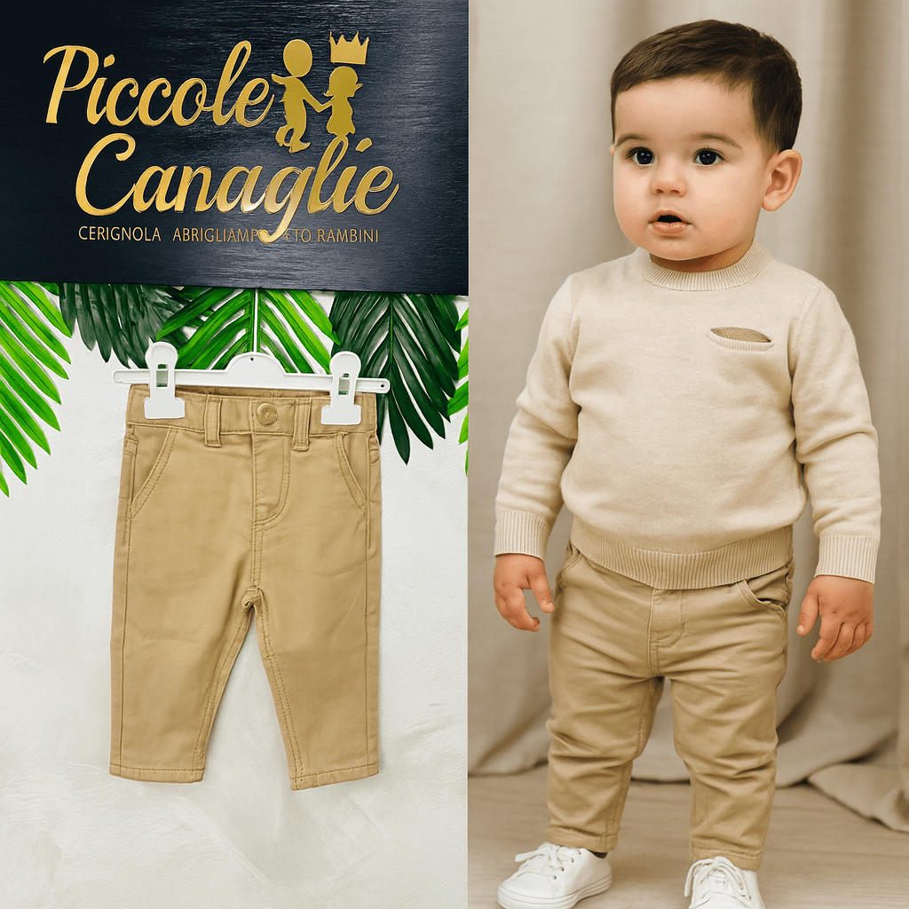 Pantalone felpato Begie - Piccole Canaglie - PC22576