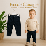 Pantalone felpato Blu - Piccole Canaglie - PC22582