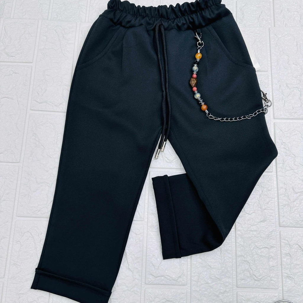 Pantalone modello Capri nero - Piccole Canaglie - PC21234
