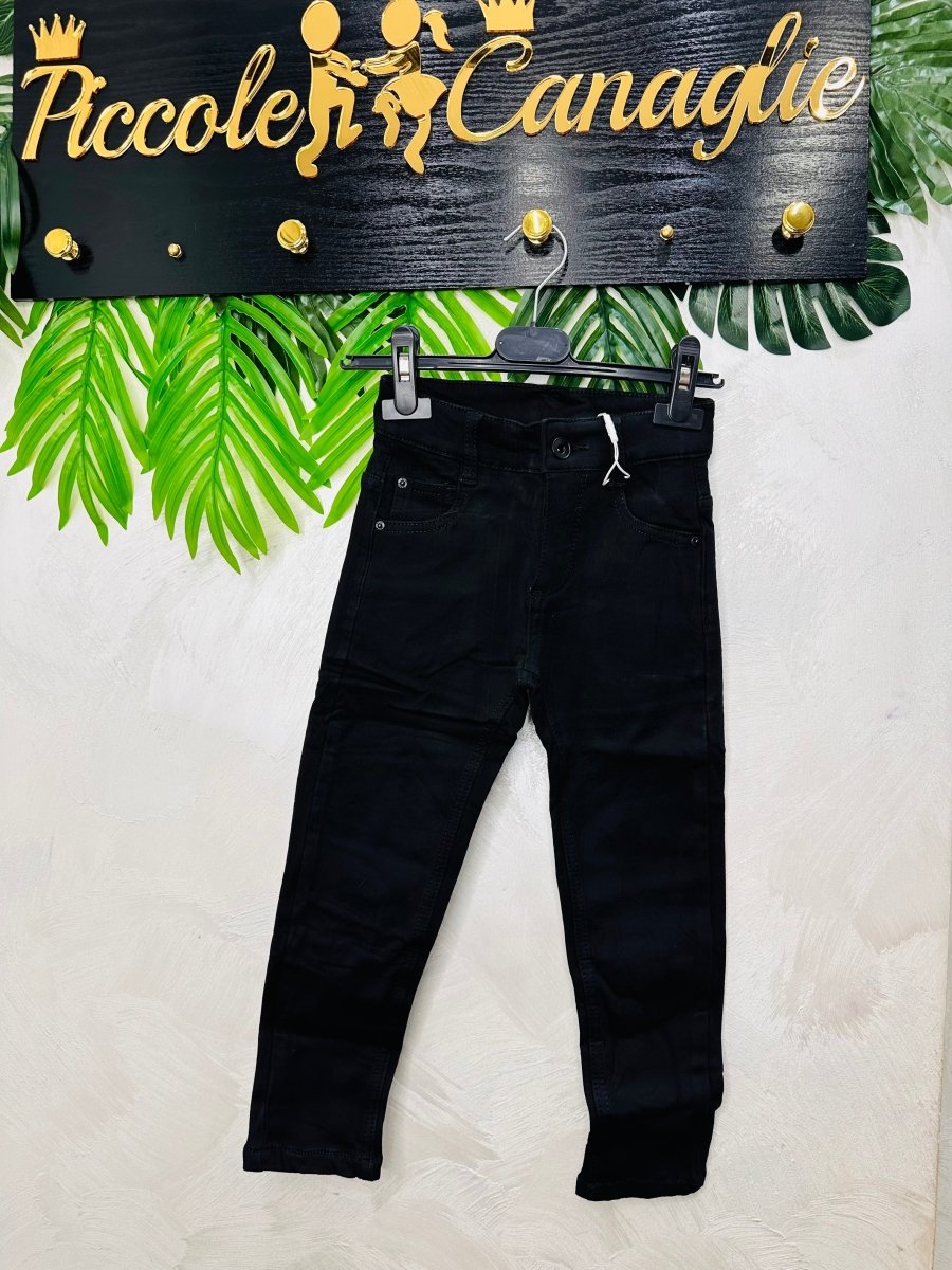 Pantalone nero felpato - Piccole Canaglie - PC24658