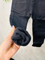 Pantalone nero felpato - Piccole Canaglie - PC24658