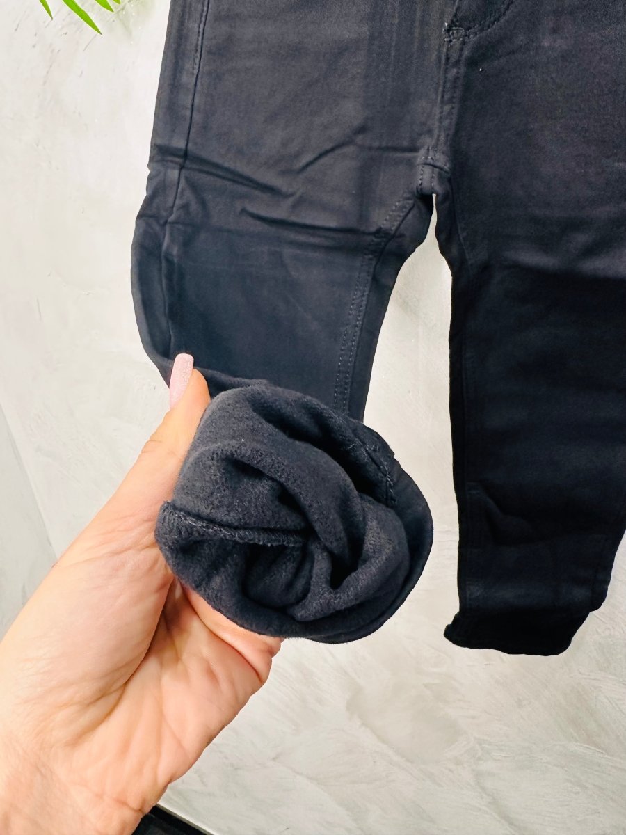 Pantalone nero felpato - Piccole Canaglie - PC24658