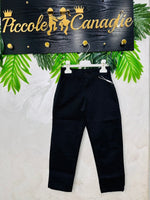 PAntalone Tasche a Filo Nero Cotone - Piccole Canaglie - PC26333