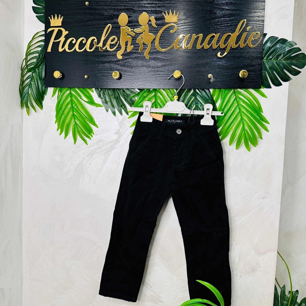 Pantalone Tasche Filo nero anni - Piccole Canaglie - PC22503