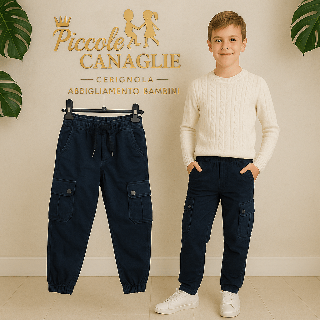 Pantalone Tasconi Blu - Piccole Canaglie - PC22606