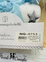 Peluche Neoanti + coperta in pile dim 90x75 NG4753 celeste - Piccole Canaglie - PC29586