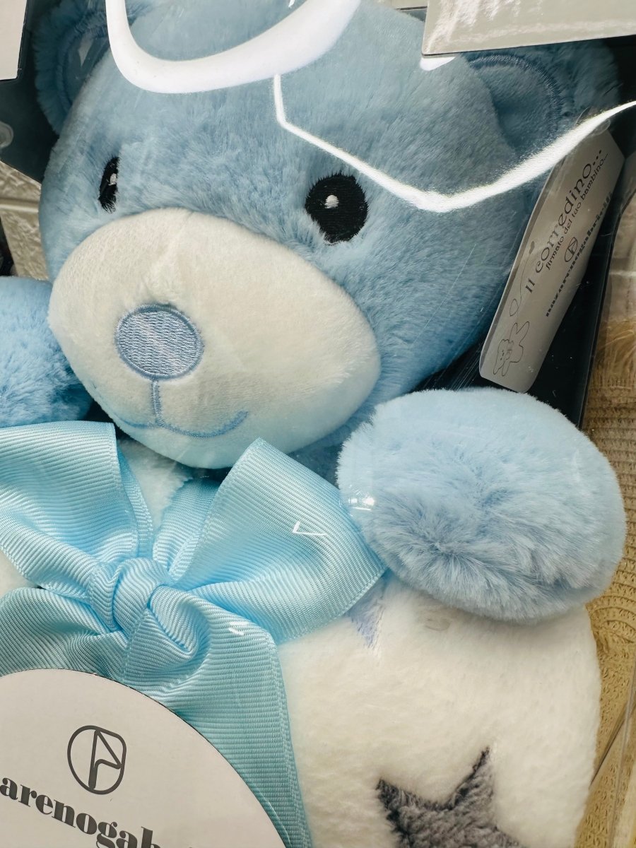 Peluche Neoanti + coperta in pile dim 90x75 NG4753 celeste - Piccole Canaglie - PC29586