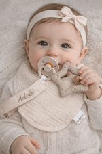Porta Ciuccio Beige Personalizzabile Wdd07 - Piccole Canaglie - PC26934