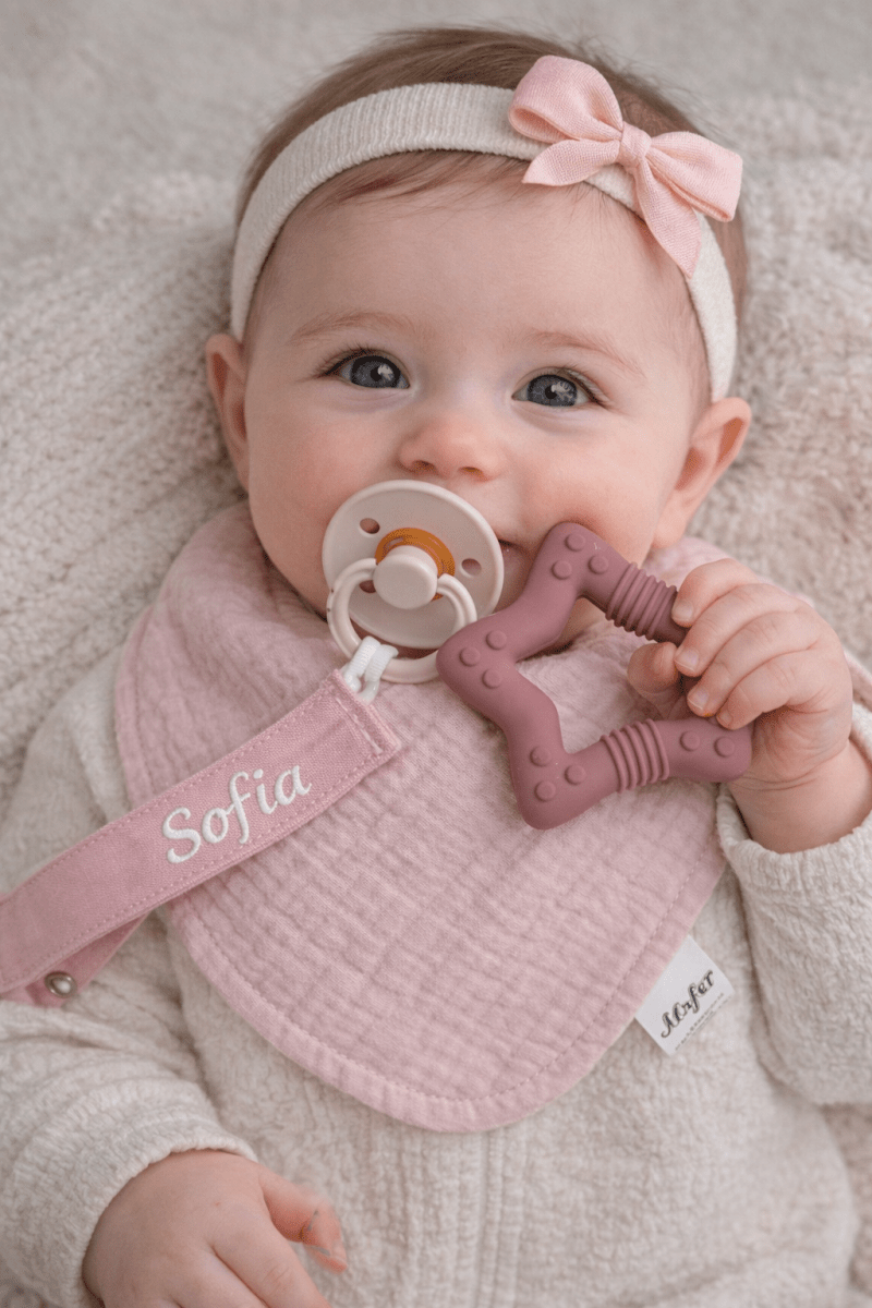 Porta Ciuccio Rosa Personalizzabile Wdd07 - Piccole Canaglie - PC26933