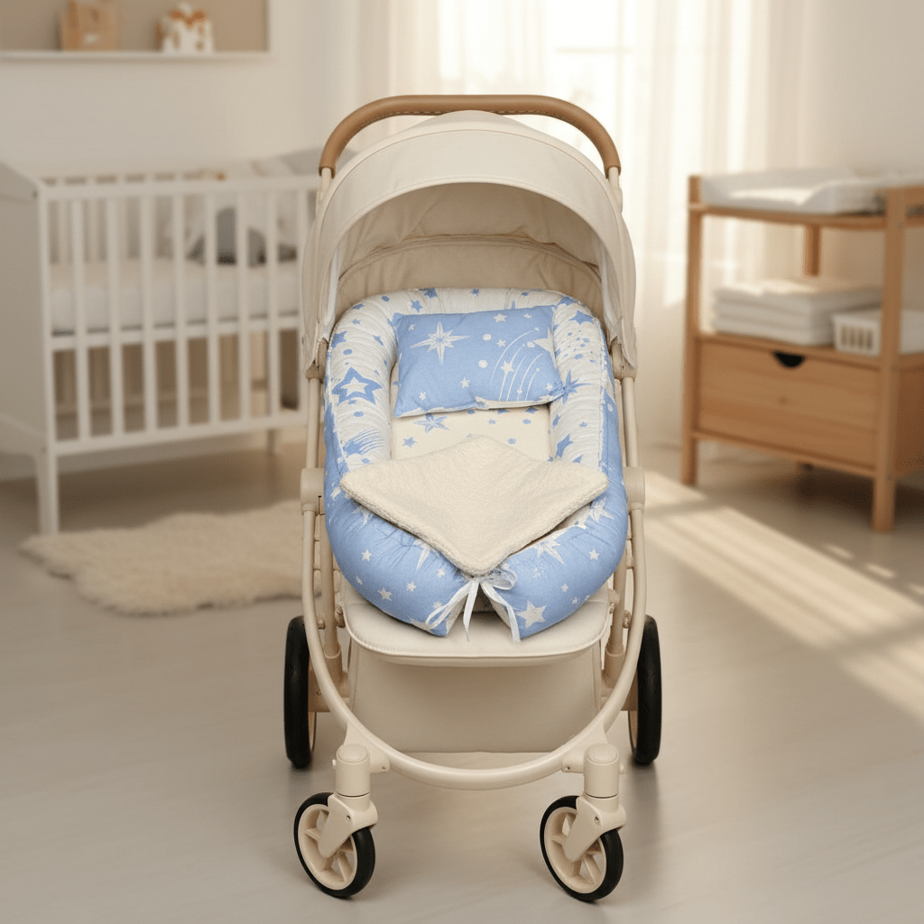 Riduttore carrozzina stelle celeste 75x46 cm - Piccole Canaglie - PC20614