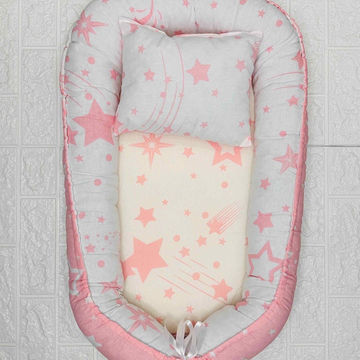Riduttore carrozzina stelle rosa 75x46 cm - Piccole Canaglie - PC20615
