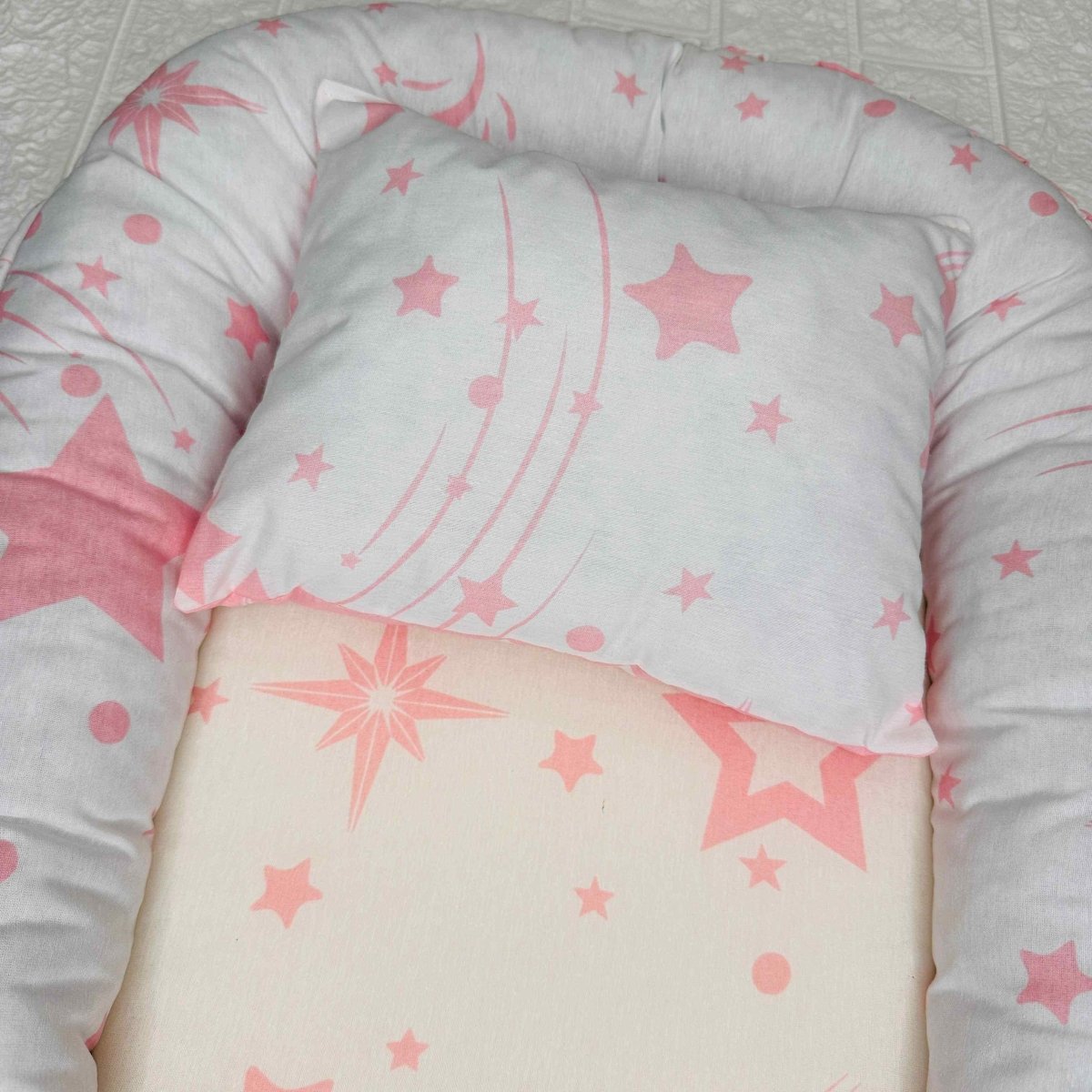 Riduttore carrozzina stelle rosa 75x46 cm - Piccole Canaglie - PC20615